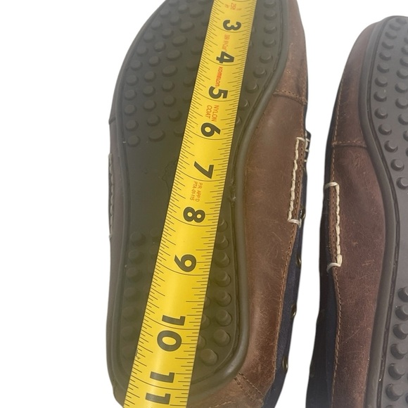 Polo Ralph Lauren Wyndings Slip-On-Driving Men\'s Loafers Tan Navy SZ 9.5 main image 8
